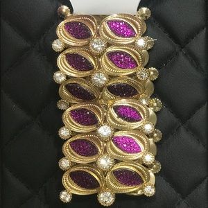 Ellen Tracy purple and gold bracelet